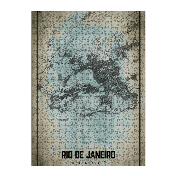 artboxONE Puzzle "Vintage City Map von Rio" artboxONE - Städte / Rio de Janeiro,Kartografie