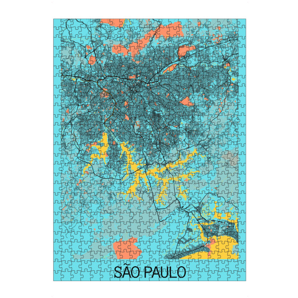 Puzzle Ravensburger "São Paulo Stadtplan Brasil" artboxONE - Städte / Weitere,Kartografie