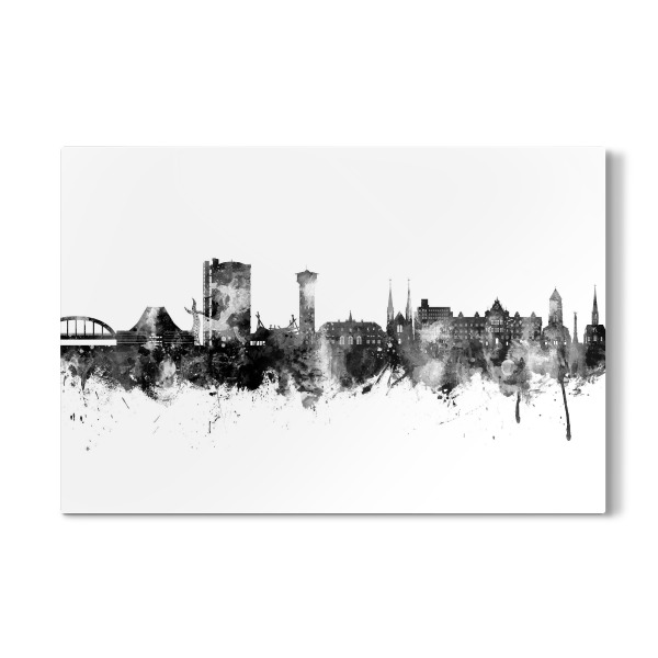 Galerie-Print "Oberhausen Skyline Schwarz" 30x20 cm artboxONE