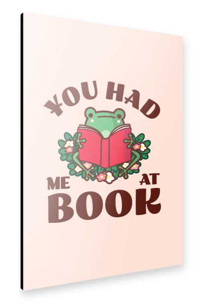 Alu-Dibond "You Had Me At Book Frog Reading" 30x20 cm artboxONE