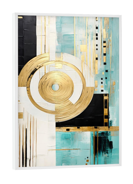 Poster mit weißem Rahmen "Kraftvolle Bewegung" artboxONE - Abstrakt,Geometrie