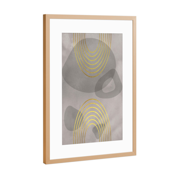 Poster mit Rahmen Kupfer "Mid-Century Regenbögen" artboxONE - Abstrakt,Geometrie