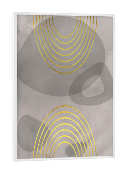 Poster mit weißem Rahmen "Mid-Century Regenbögen" artboxONE - Abstrakt,Geometrie