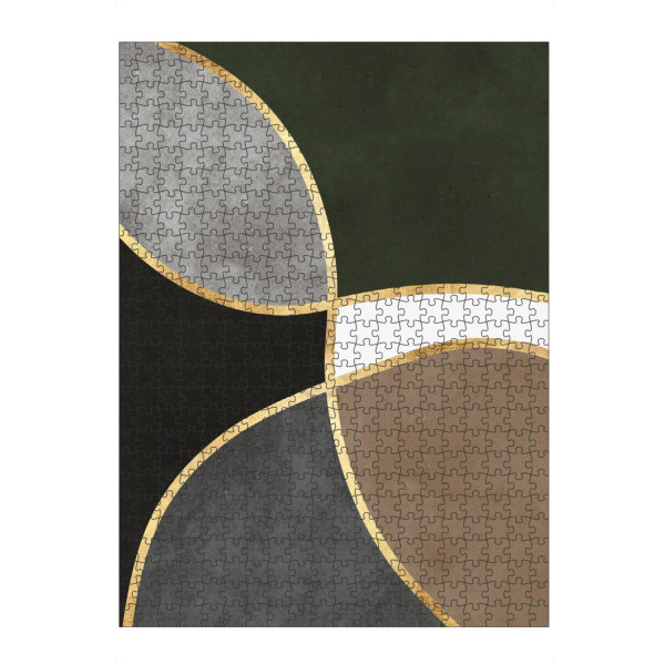 artboxONE Puzzle "Boho mit goldenen Linien F" artboxONE - Abstrakt,Geometrie