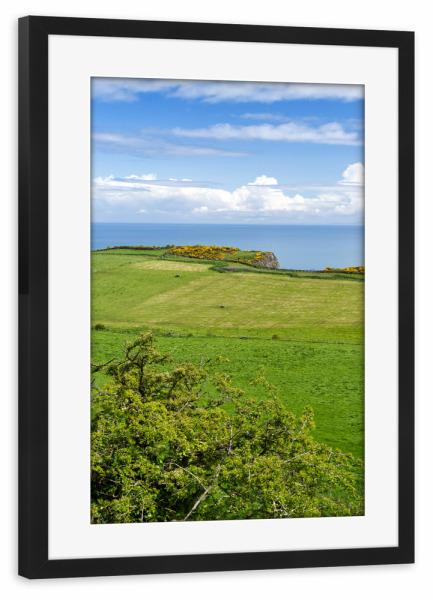 Poster mit Rahmen schwarz "Küstenlandschaft Nordirland" artboxONE - Natur,Reise / Strand und Meer,Reise / Länder