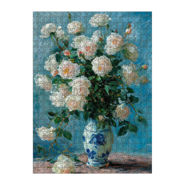 artboxONE Puzzle "Weiße Rosen aus Porzellan" artboxONE - Natur,Floral - Weiße rose,Malerei,Impressionismus - Bild weiße rose