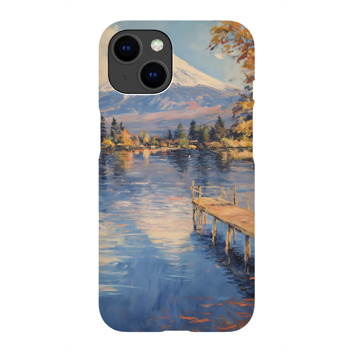 iPhone "Mount Fuji-See in der Herbstsaison" Premium-Case Handyhülle artboxONE