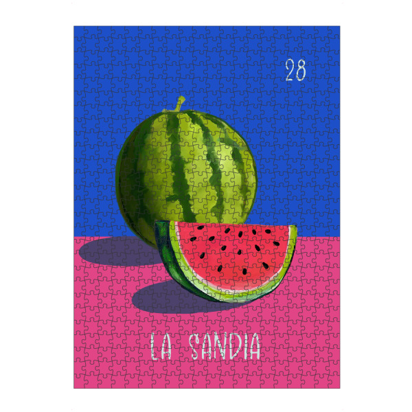 Puzzle Ravensburger "28 La Sandia Die Wassermelone" artboxONE - Abstrakt,Essen & Trinken / Obst & Gemüse