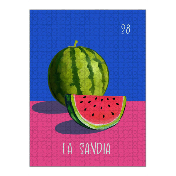 Puzzle Ravensburger "28 La Sandia Die Wassermelone" artboxONE - Abstrakt,Essen & Trinken / Obst & Gemüse