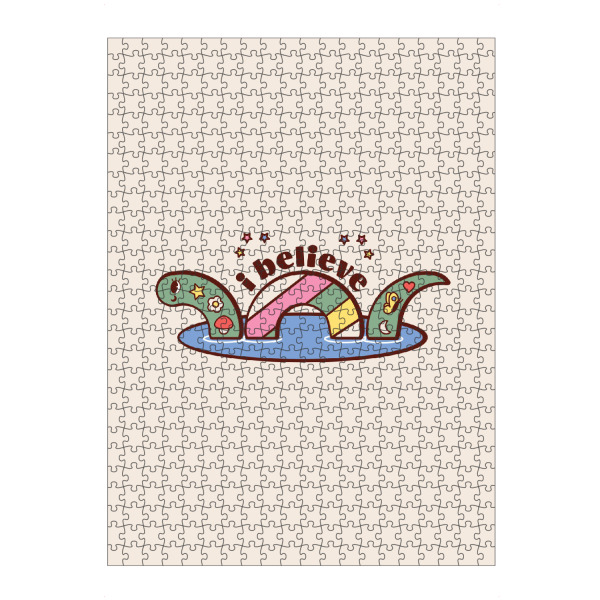 Puzzle Ravensburger "Ich glaube... Retro-Hippie-Stil" artboxONE - Tiere,Für Mama,Lustig