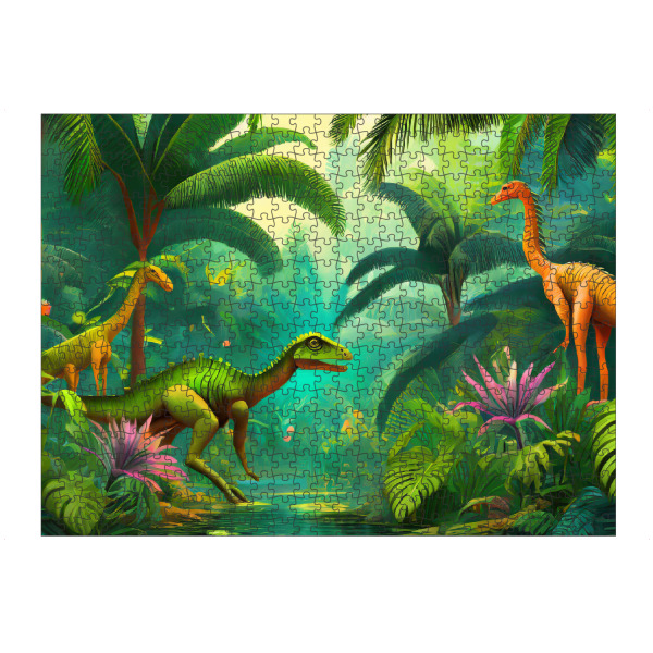Puzzle Ravensburger "Dinosaurier im tropischen Wald" artboxONE - Für Kinder