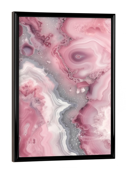 Poster mit schwarzem Rahmen "Rosa Marmor design" artboxONE - Natur,Abstrakt,Marmor