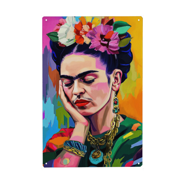 Holzbild "Fridas Kunst" artboxONE - Abstrakt,Menschen,Fashion
