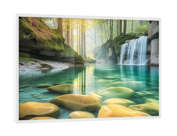 Poster mit weißem Rahmen "Natur Spiegelung" artboxONE - Natur,Floral,Reise / Länder