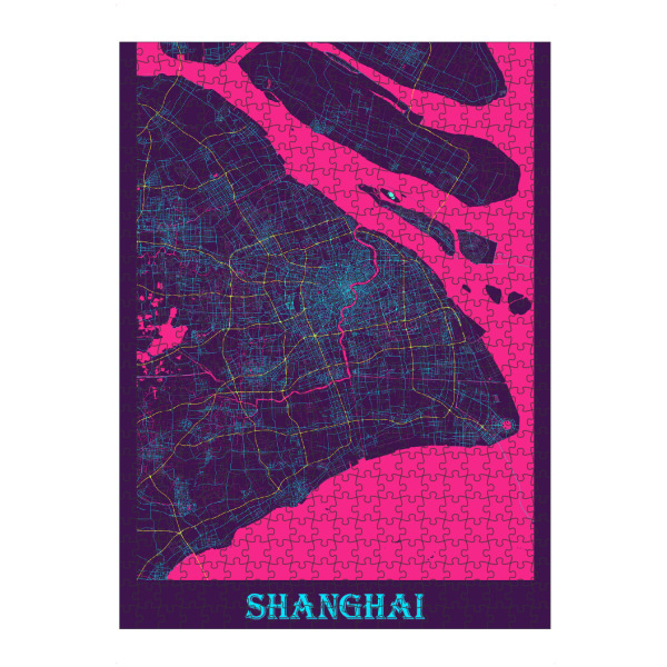 artboxONE Puzzle "Stadt Shanghai China" artboxONE - Städte / Shanghai,Kartografie