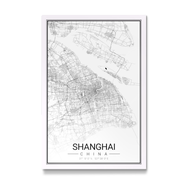 Galerie-Print "City Map Shanghai China" 30x20 cm artboxONE