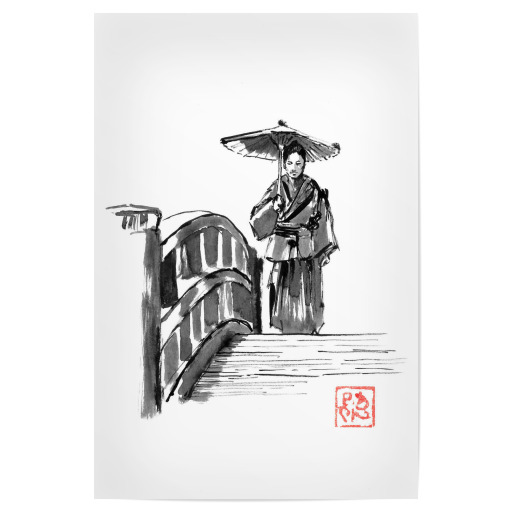 Samurai auf der Brücke