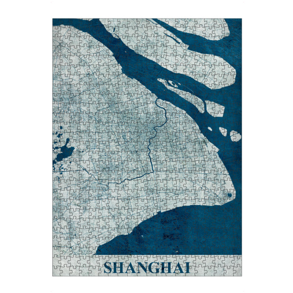Puzzle Ravensburger "Shanghai Vintage City" artboxONE - Städte / Shanghai,Kartografie