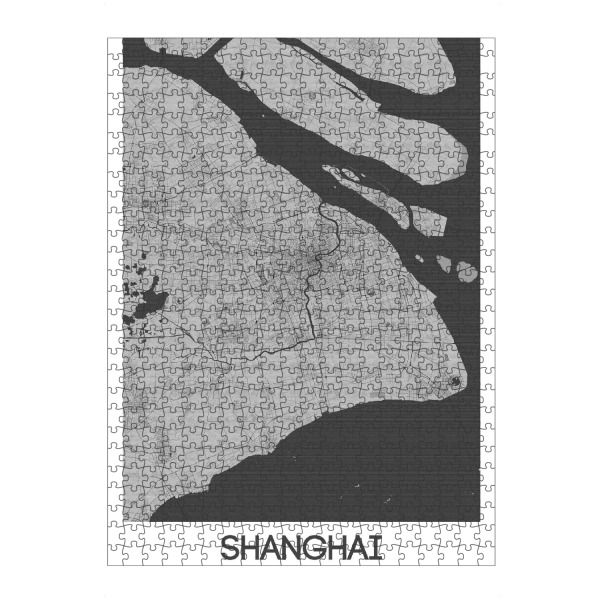 artboxONE Puzzle "Shanghai Map Wandbild" artboxONE - Städte / Shanghai,Kartografie
