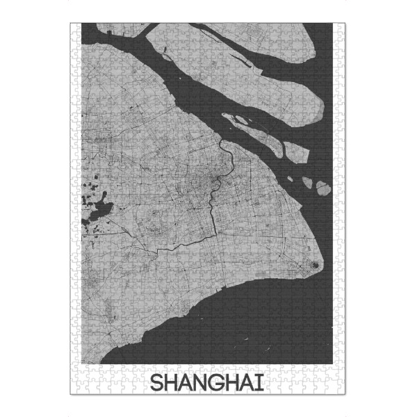 Puzzle Ravensburger "Shanghai Map Wandbild" artboxONE - Städte / Shanghai,Kartografie