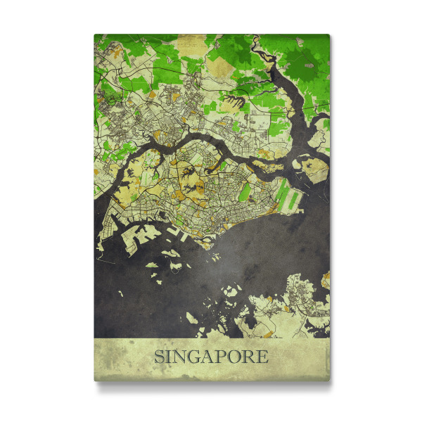 Galerie-Print "Singapur Vintage City Map" 30x20 cm artboxONE
