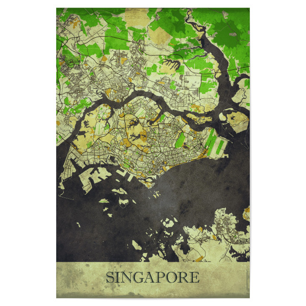 Poster 30x20 cm "Singapur Vintage City Map" artboxONE - Städte / Singapur,Kartografie