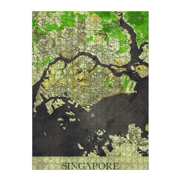 artboxONE Puzzle "Singapur Vintage City Map" artboxONE - Städte / Singapur,Kartografie