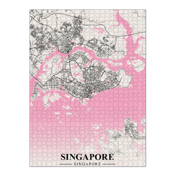 Puzzle Ravensburger "City Map Singapur" artboxONE - Städte / Singapur,Kartografie