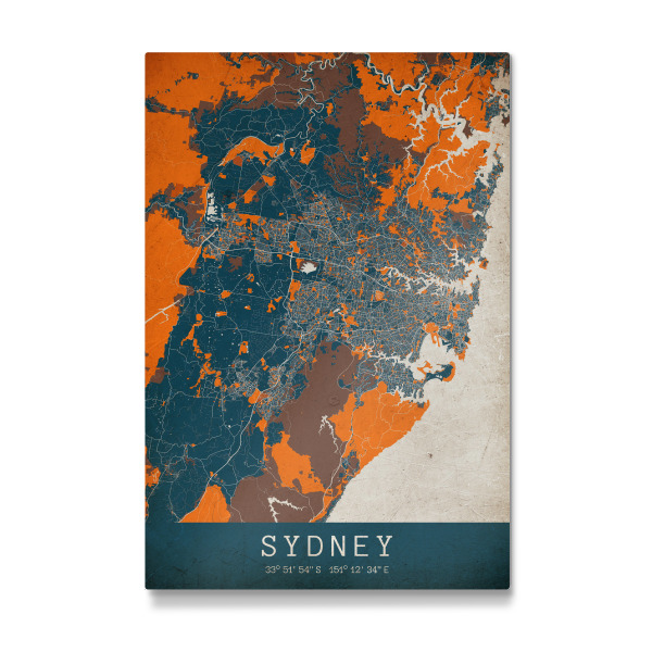 Galerie-Print "Sydney Vintage Map" 30x20 cm artboxONE