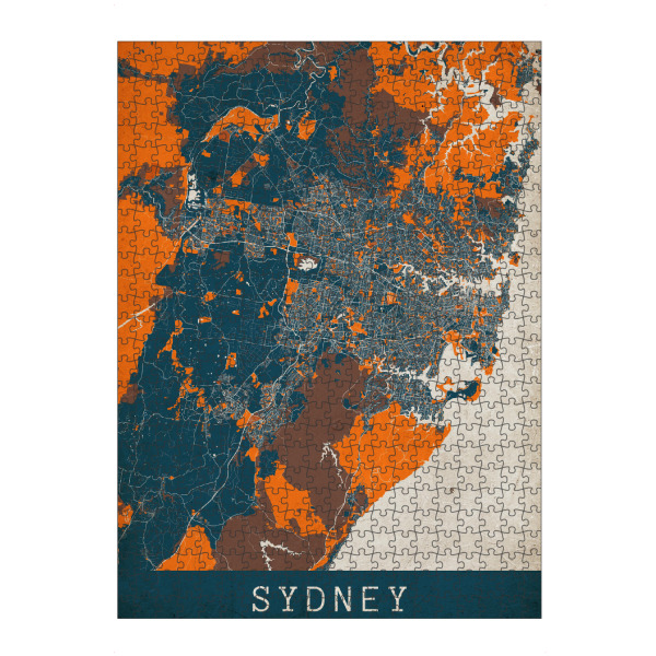 Puzzle Ravensburger "Sydney Vintage Map" artboxONE - Städte / Sydney,Kartografie
