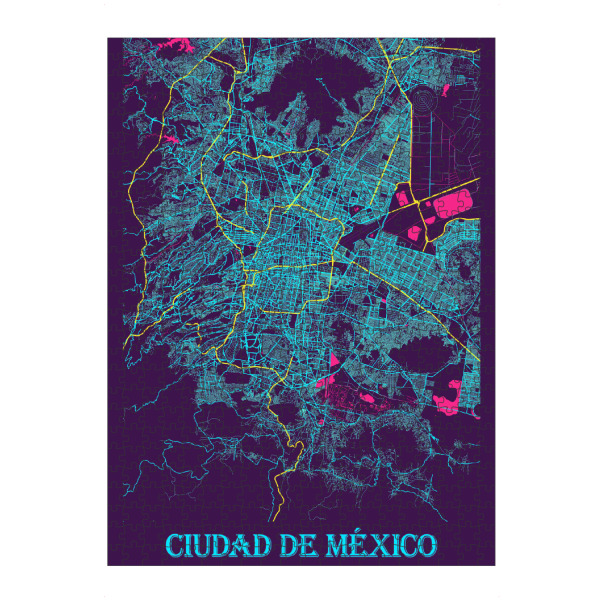 artboxONE Puzzle "Stadtplan Mexico City" artboxONE - Städte / Weitere,Kartografie