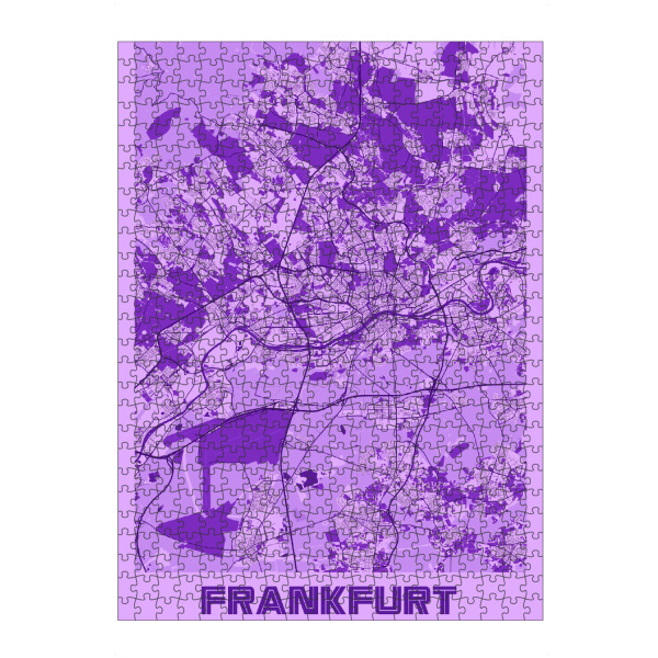 artboxONE Puzzle "Stadt Frankfurt Map" artboxONE - Städte / Frankfurt,Kartografie