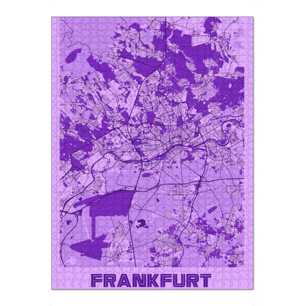 Puzzle Ravensburger "Stadt Frankfurt Map" artboxONE - Städte / Frankfurt,Kartografie