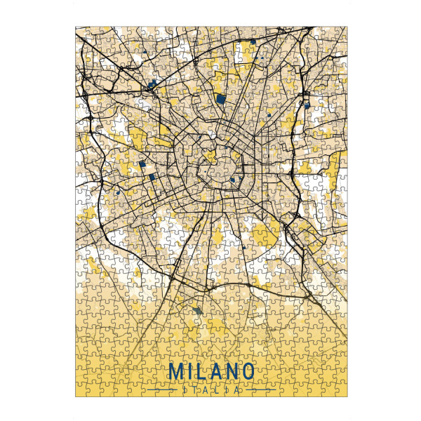 Puzzle Ravensburger "Milan City Karte" artboxONE - Städte / Mailand,Kartografie