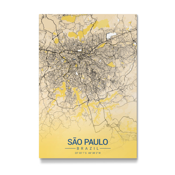 Galerie-Print "Stadtplan von São Paulo" 30x20 cm artboxONE