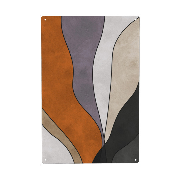 Metall Poster "Abstrakte Boho-Striche C" artboxONE - Abstrakt,Geometrie