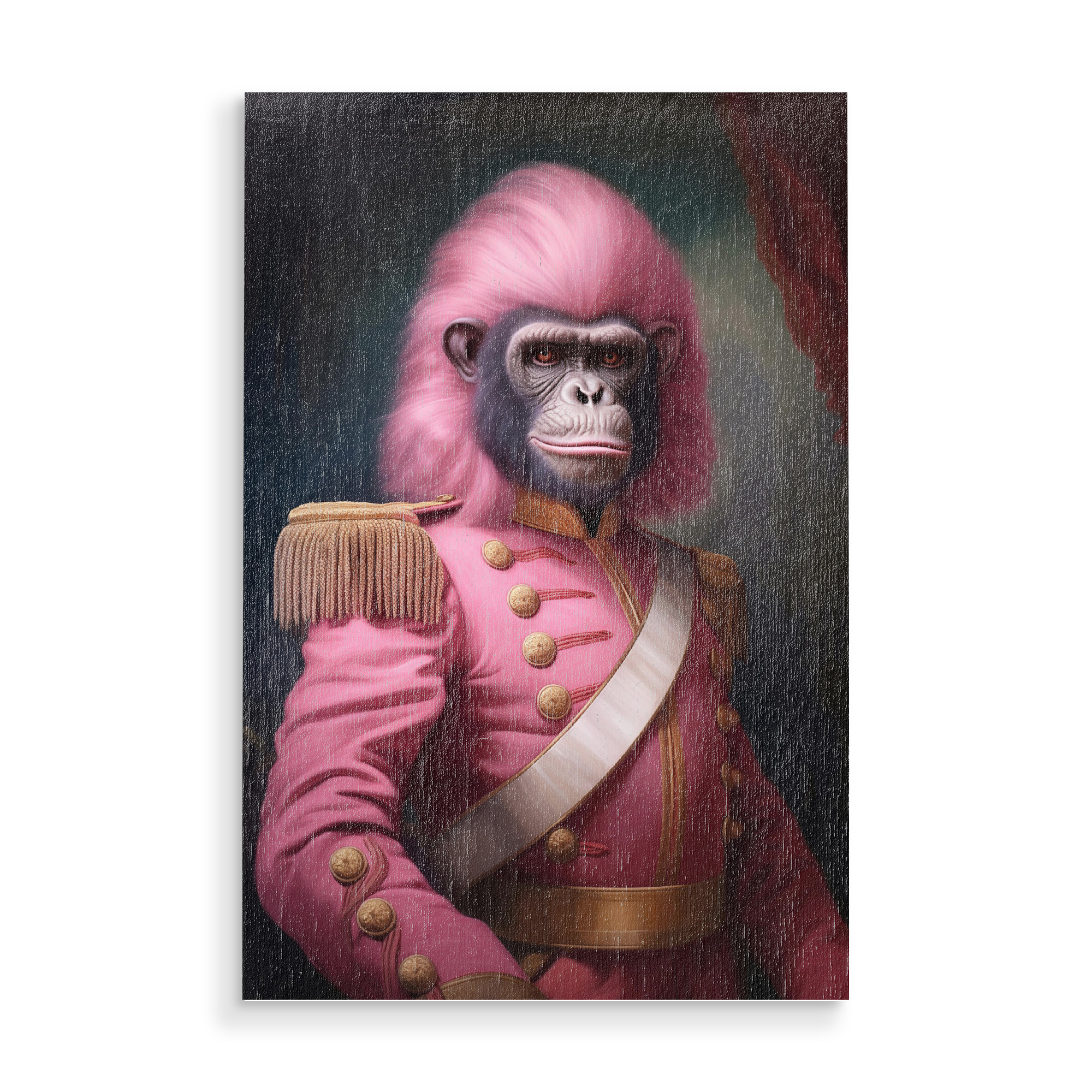 Holzbild "Gemälde pink Gorilla" artboxONE - Tiere,Abstrakt,Lustig