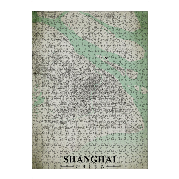 artboxONE Puzzle "Shanghai Vintage City Map" artboxONE - Städte / Shanghai,Kartografie