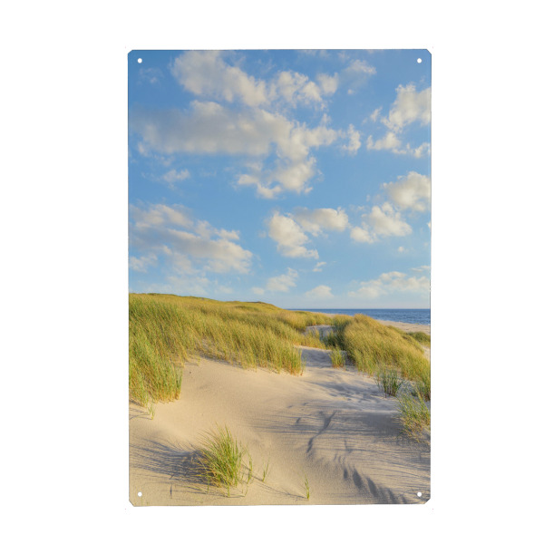 Metall Poster "Dünen auf Sylt am Abend" artboxONE - Natur,Reise,Reise / Strand und Meer