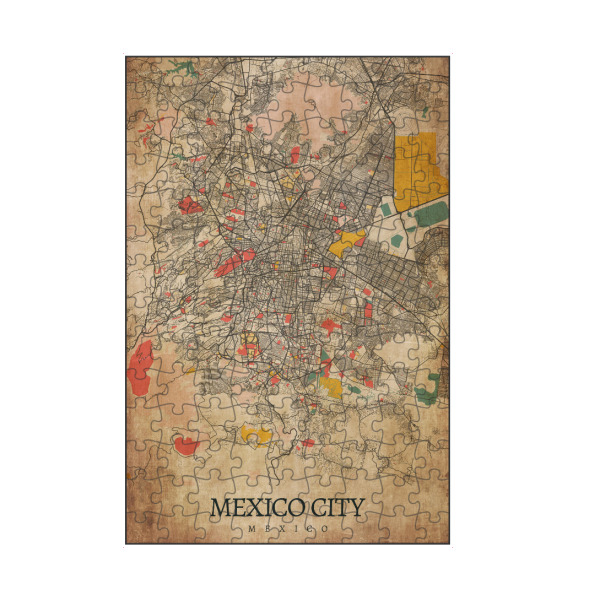 artboxONE Puzzle "Mexico City als Retro Map" artboxONE - Städte / Weitere,Kartografie