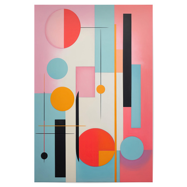 Poster 30x20 cm "Pink pastel geometric shapes" artboxONE - Abstrakt,Galaxy