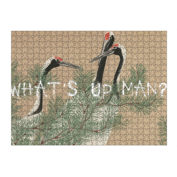 Puzzle Ravensburger "What's up man - Kraniche" artboxONE - Typografie,Natur,Tiere,Streetart