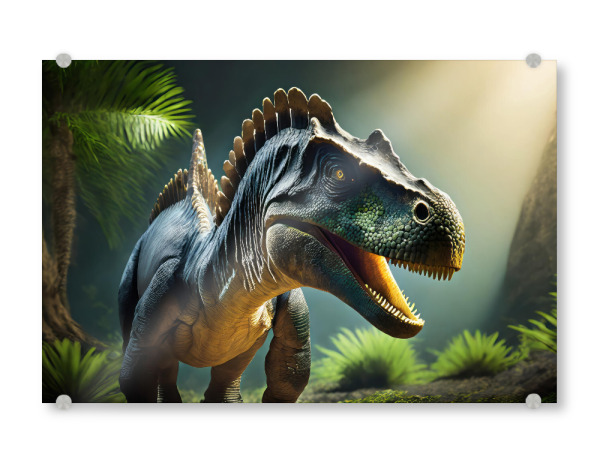 Acrylglasbild "Dinosaurier im Urwald" artboxONE - Für Kinder