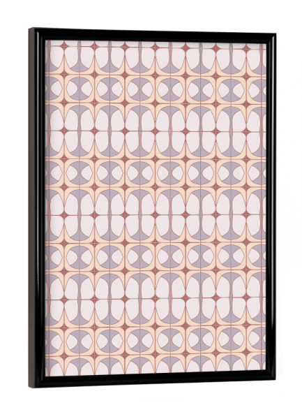 Poster mit schwarzem Rahmen "Romantische Dekofliesen" artboxONE - Abstrakt,Geometrie