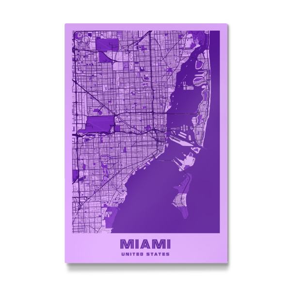 Galerie-Print "City Miami Map" 30x20 cm artboxONE