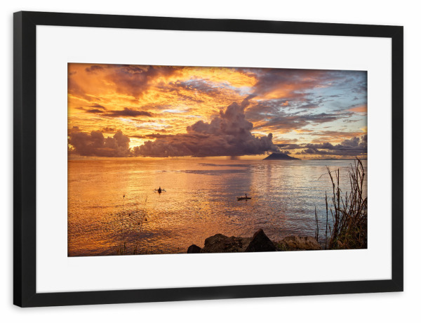 Poster mit Rahmen schwarz "Lichtspektakel in Sulawesi" artboxONE - Natur,Reise / Strand und Meer,Reise / Asien
