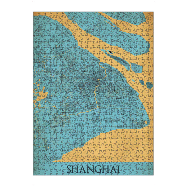 artboxONE Puzzle "Vintage City Shanghai" artboxONE - Städte / Shanghai,Kartografie