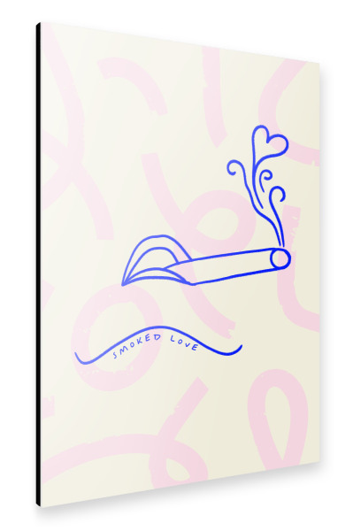 Alu-Dibond "Geräucherte Liebe" 30x20 cm artboxONE
