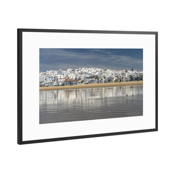 Poster mit Rahmen Schwarz (Metallic) "Conil de la Frontera, Andalusien" artboxONE - Reise / Strand und Meer