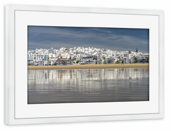 Poster mit Rahmen weiß "Conil de la Frontera, Andalusien" artboxONE - Reise / Strand und Meer